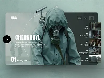 HBO "CHERNOBYL" behance chernobyl design dribbble hbo site sketch ui uiux uiuxdesign ux uxdesign uxui web webdesign