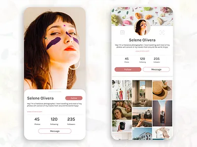 Daily UI 006: Profile Page #DailyUI app app design app ui app ux daily ui dailyui design figma figmadesign logo mobile app mobile app design profile page typography ui ui design ui ux ux ux design ux ui