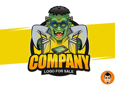 Mad Scientist - Logo For sale logo mad mascot scientist