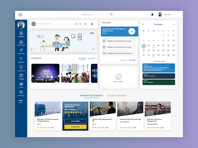Dashboard UI - Ed-tech dashboard designer education learning ui ux