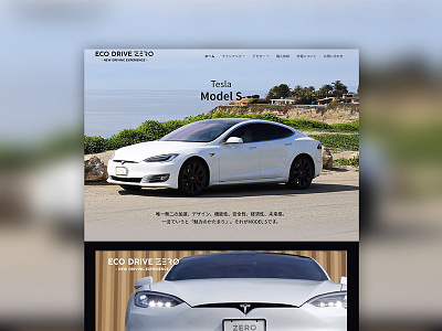 Eco Drive ZERO branding car tesla ui ui design ux ux design web design