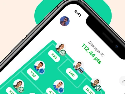 Cartola FC | Squad details complexion reduction concept fantasy sports football ios iphone x soccer app ui