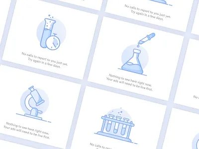 Empty states for dashboard chemistry dashboard empty state illustration science