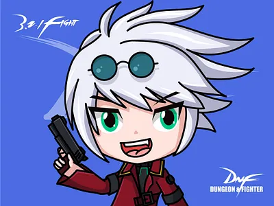 DNF-Gunner design dnf game gun gunner illustrator man