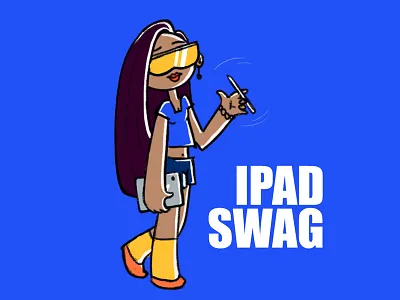 I Pad Girl design girl illustration ipad ui