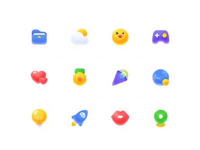 Interesting icons colour design icon illustration logo tunan ui vector