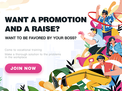 recruit banner art boy branding color design dribbble illustration illustrations photoshop style ui vector