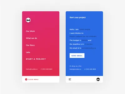 Mobile site menu agency agency website clean conversion conversion rate optimisation flat form menu minimal mobile mobile website nav portfolio site saas ui ui design ux web design webflow website