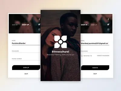 Ethnocultural - Beautifully Flattering app design design app designinspiration dribbble flat mobileapp shop shoppingapp type typography ui ux