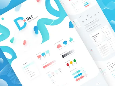 Dot - Web Style Guide branding creative gradient landing page minimal style sheet ui design ux design web style guide web template