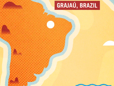 Red Bull Amaphiko Map Part 2 2d animation branding brazil california cities design gif globe grajau illustration location map motiongraphics oakland ocean red bull transition travel whale