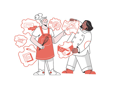 Starting A Business branding character cute design exploration fun graphic illustration peeps spot ui vector webdesign