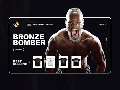 Website UI concept for @bronzebomber // Deontay Wilder Apparel adobexd branding dailyuichallenge design digitaldesigner icon inspiration logo mobileapps mockup photoshop progress sketchapp typography ui uiux ux uxinspiration web webdesign