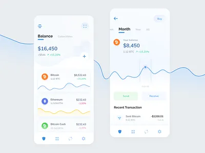 Trust Wallet Refresh app banking bitcoin blockchain chart crypto crypto wallet cryptocurrency currency data ethereum mobile trust ui ux wallet