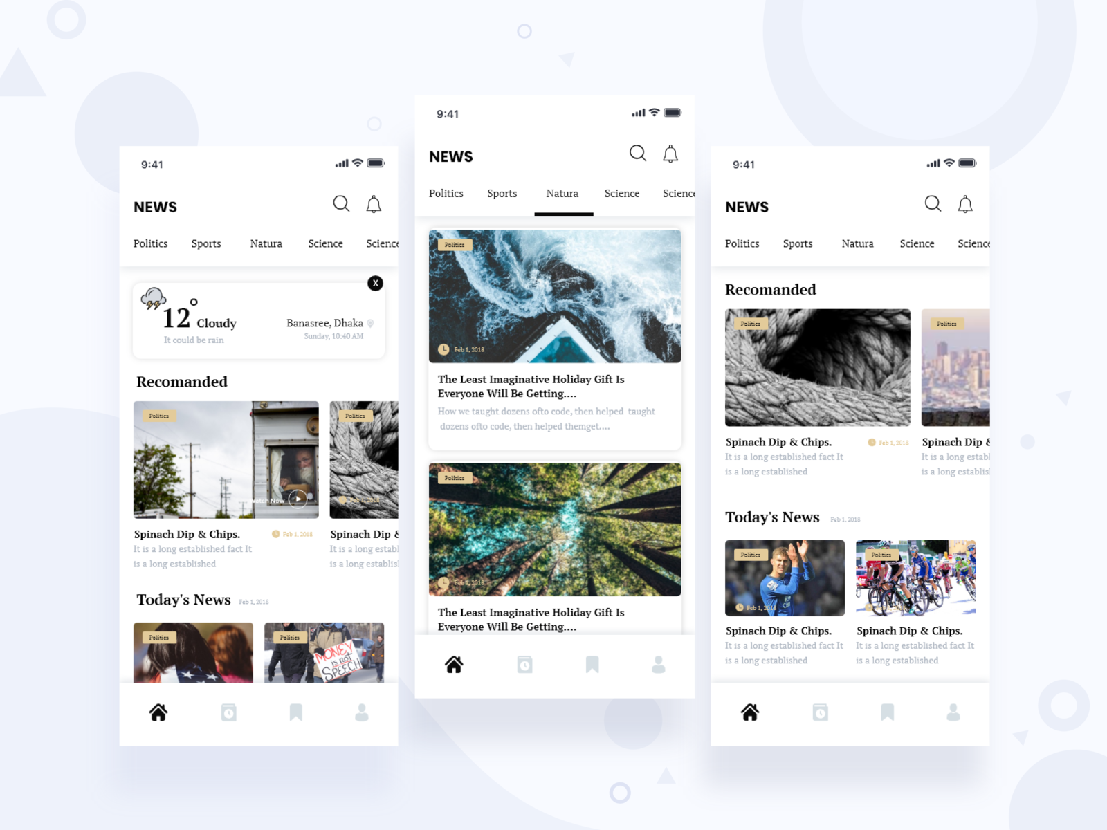 News app UI by Shad Khan UI/UX on Dribbble