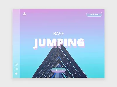 Jumping concept design jumping minimal ui ux uidesign webdesign website design