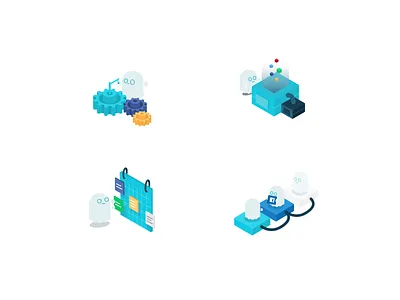 Cute Ghost icons digitalart dribbble icons iconset illustration illustrator popular product sketch startup tech ui uidesign vector website