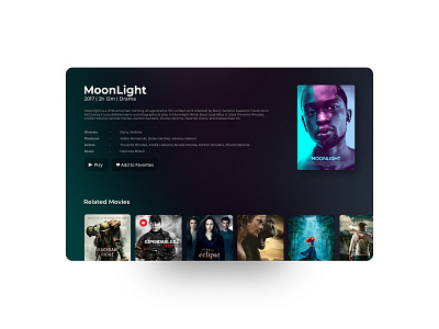 Apple TV Movie Detail UI app design apple apple tv apple tv ui design graphic design illustration interaction design photoshop ui ui design ux design