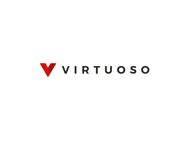 Virtuoso Logo Animation 2d animation 2d logo animation animation animation after effects bowden media gif gif animation logo logo animation logo animation design logo gif logo gif animation motion graphics
