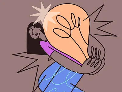 New Bright Ideas 2d branding bright charachter custom darkcube design digitalart draw drawing drawing ideas illustration landing page pattern smart ui ux vector web work in progress