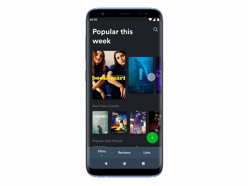 Letterboxd Redesign concept app dark app dark ui films letterboxd mobile movie scroll ui ui design user inteface