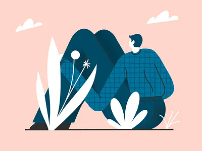 outside character illustration illustrator ipadpro procreate scene texture vector