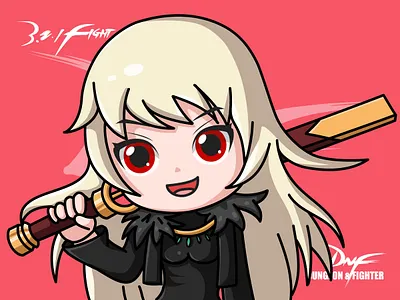 DNF-Female ghost swordsman ai design dnf game girl illustrator sword