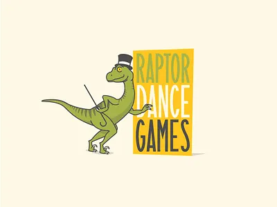 Raptor Dance Games Logo branding illustration logo vector