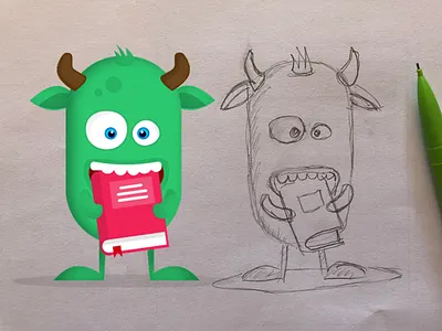 Book Eating Monster book books character characterdesign concept cute cute animal cute art cute fun funny hand drawn illustraion illustrations monster monsters vector vector art vector illustration vectorart