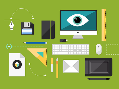 illustration for IT Industries design icons design illustration it industries vector