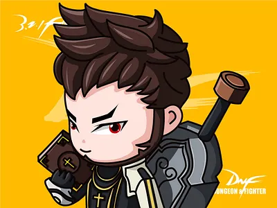 DNF-The Hierophant book clergy cross design dnf illustrator man