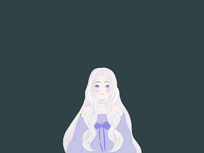 little girl design flat illustration web website