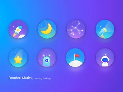 Learning Package1 flag icon icons moon robot rocket star stars telescope