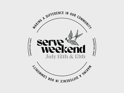 Serve Weekend Promo bird branding branding design design graphic design illustration illustrations illustrator illustrator cc logo logodesign logotype olive branch server swallow typography vector vector design vector illustration vectorart
