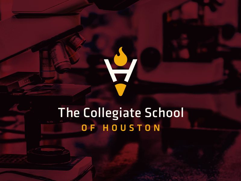 The Collegiate School of Houston backpack brandidentity branding charter school education h houston learning mascot phoneix school school logo steam stem texas torch uniform