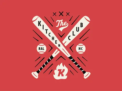 The Kitchen Baseball Club baseball durham bulls illustration raleigh the kitchen