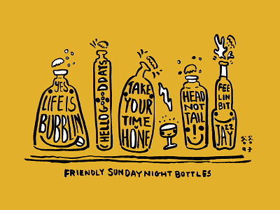 Friendly sunday night bottles