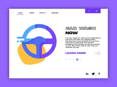 Car Wash application blue branding clean colorful design flat icon illustration interface lettering minimal type typography ui uidesign ux vector web website