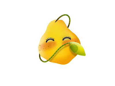 “Q” is for Quincy Shy 36days of type art elena greta fruit illustration q quince shy type yellow