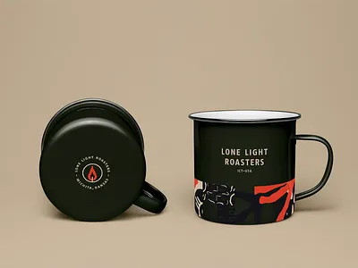 Lone Light Mug coffee coffee shop enamel mug industrial merch mug mural pattern type