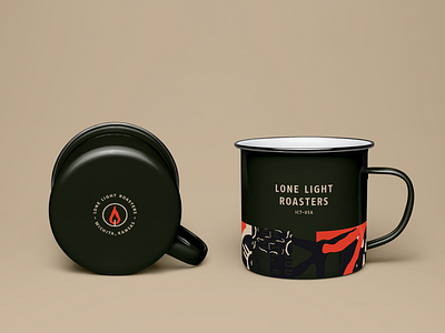 Lone Light Mug coffee coffee shop enamel mug industrial merch mug mural pattern type