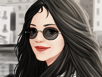 CMS Mehdi art commission commission open commissioned commissions digital digital art draw drawing girl gray illustration