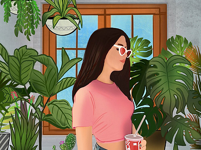 Summer vibes procreate illustration art
