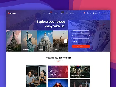 Qamous Home Page Three classic clean concept design directory flat listing minimal mohamed arafa shop simple template theme themeforest ui ux web website woocommerce wordpress