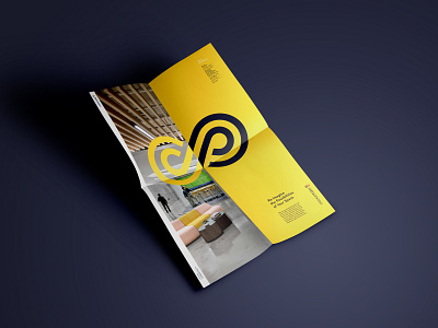 Folded Poster Takeaway for NEOCON 2019 art direction branding design full circle furniture graphic design interior design leave behind logo neocon office design office furniture poster poster design print print design takeaway yellow