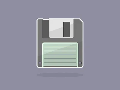 The Ultimate Storage Device 80s 90s deadtech floppy floppydisk illustrator minimal nostalgia oldschool retro simple vector vectorart vectorillustration