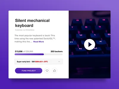 DailyUI 032 - Crowdfunding Campaign 032 app design crowdfunding dailyui dailyui032 ui