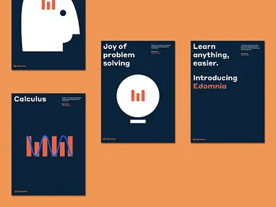 Poster for Edomnia brand branding clean design flat graphic icon illustration logo logotype minimal typography visual visual identity