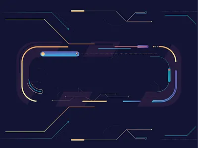 heart of the machine, pt.3 dark theme flat illustration vector web