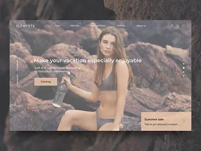 UI/UX Landing page of Internet-shop 100daysproject app branding design figma flat ios logo minimal ui uichallenge ux web website